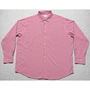 Peter Millar Shirt Men XXL Pink Plaid Hills Performance Sport Summer Comfort